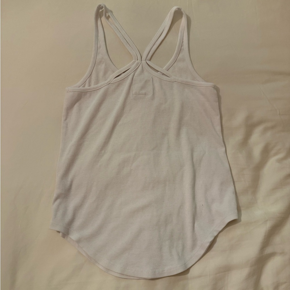 Chaser White Ribbed Racerback Tank - Picture 4 of 5